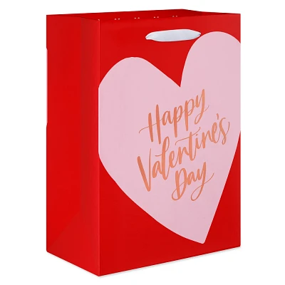 Valentines Day Gift Bag Large Happy Pink Heart