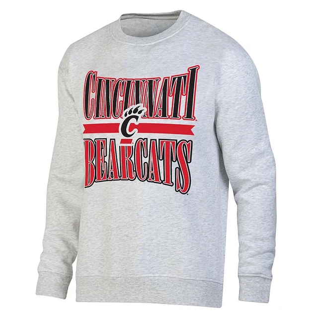 NCAA Cincinnati Bearcats Unisex Ash Crew Fleece Sweatshirt