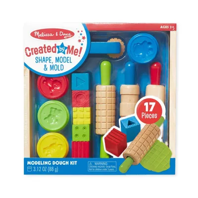 Melissa & Doug Shape, Model, and Mold Clay Activity Set - 4 Tubs of Modeling Dough and Tools