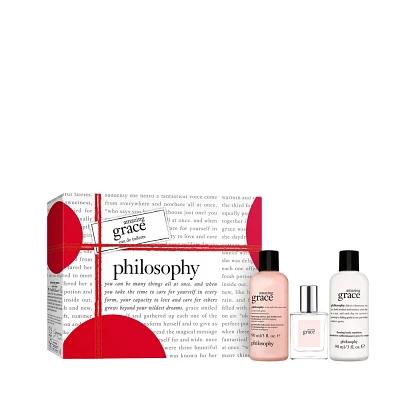 philosophy Amazing Grace Eau de Toilette Mini Holiday Gift Set - 0.5 fl oz + 3 fl oz + 3 fl oz/3pc -Ulta Beauty