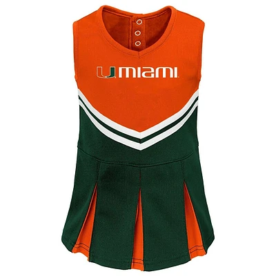 NCAA Miami Hurricanes Toddler Girls 2pc Cheer Dress Set