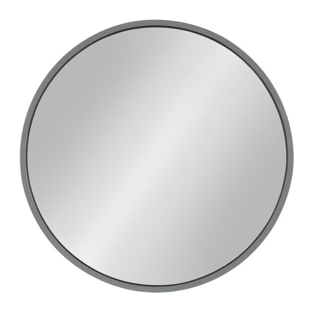 22 x 22 Travis Round Wood Accent Wall Mirror Gray - Kate and Laurel All Things Decor