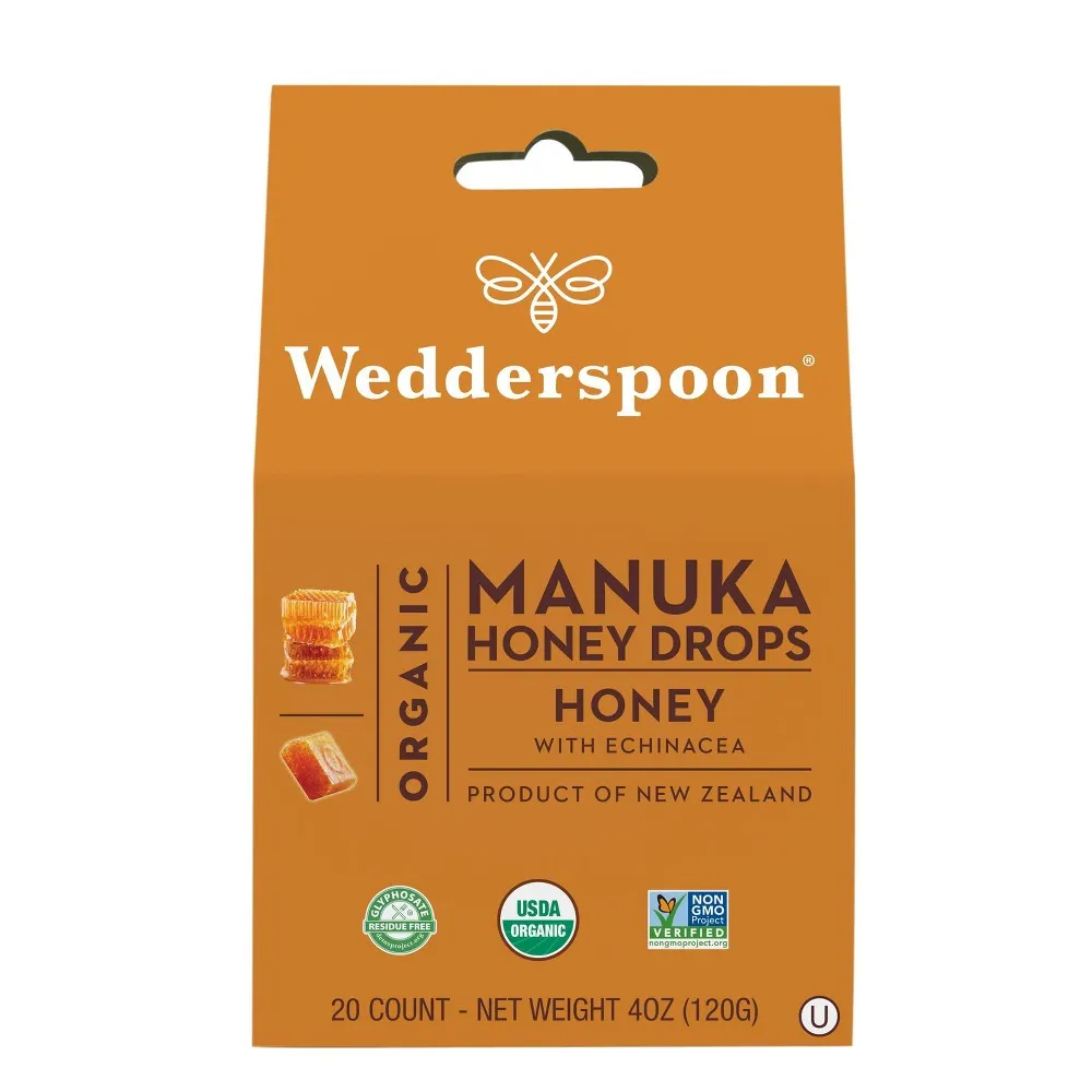 Wedderspoon Organic Manuka Honey Drops - Honey - 4oz