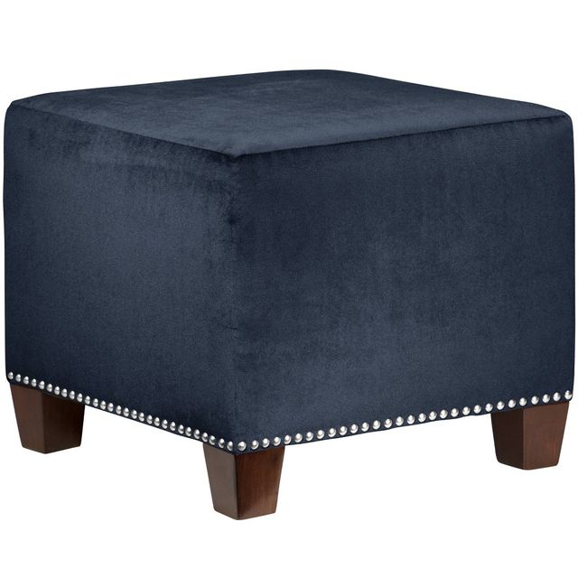 Skyline Furniture Square Nail Button Ottoman : Chic Handcrafted, No Assembly Required