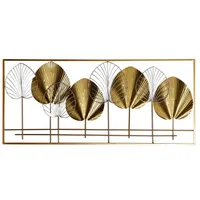 Gold Leaflets 3D Metal Wall Sculpture Gold - StyleCraft