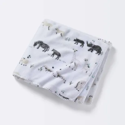 Plush Two by Two Baby Blanket - Animals - Cloud Island