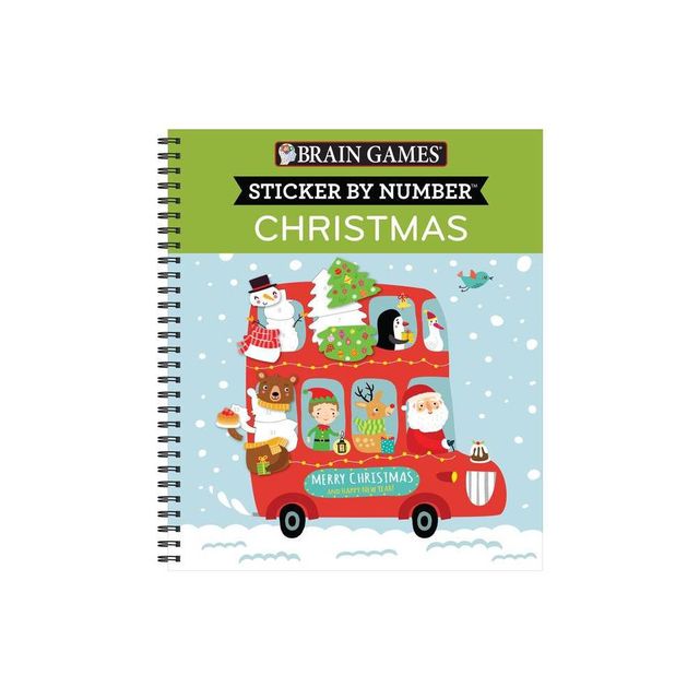 Brain Games - Sticker by Number: Christmas (Bus Cover) - by Publications International Ltd & Brain Games & New Seasons (Mixed Media Product)