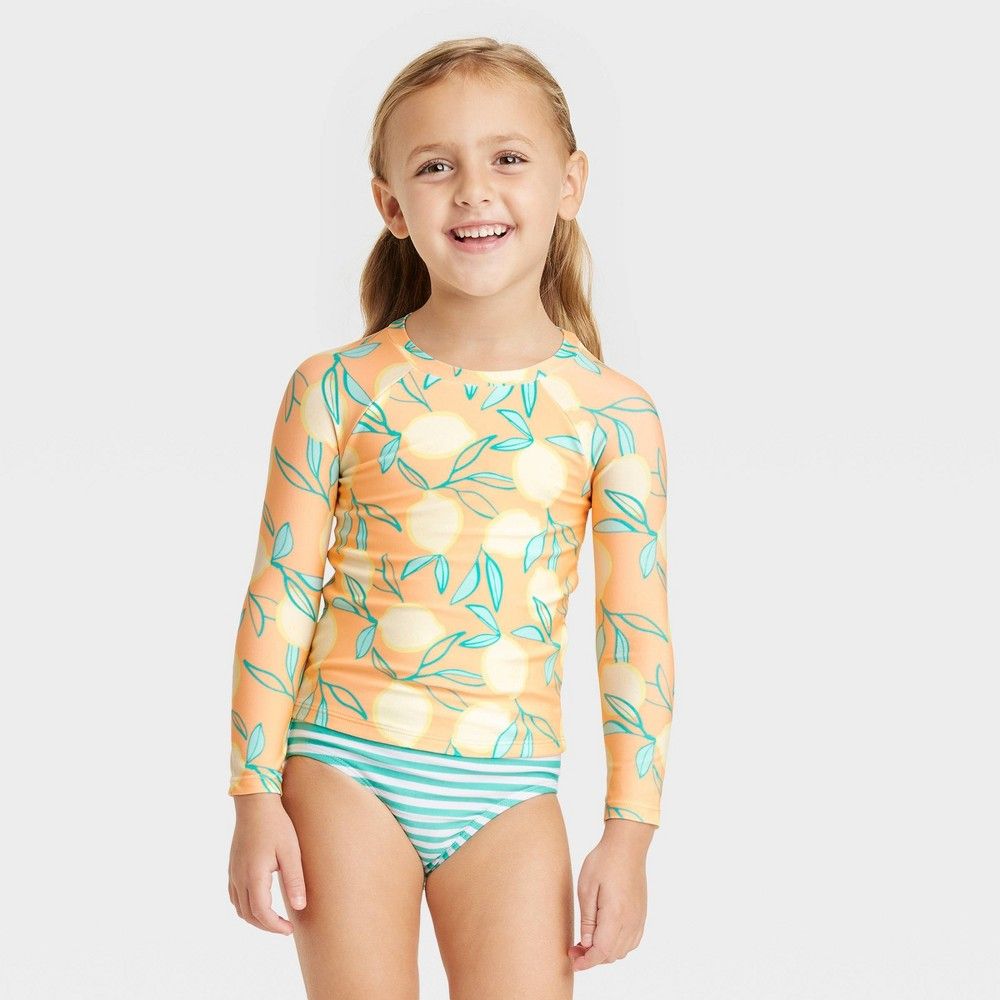 Cat u0026 Jack Toddler Girls 2pc Lemon Rash Guard Set | Connecticut Post Mall