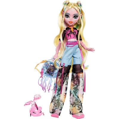 Monster High 12.7 Lagoona Blue Fashion Doll Blonde Hair/Green Eyes with Pet Neptuna and Accessories