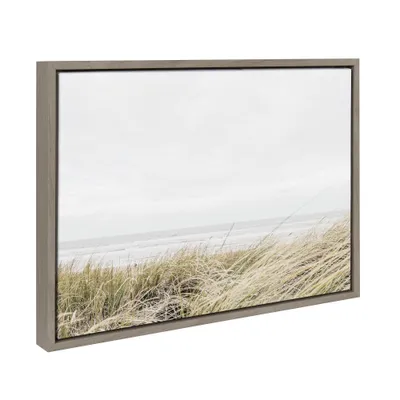 18 x 24 Sylvie East Beach Framed Canvas by Amy Peterson Art Studio Gray - Kate & Laurel All Things Decor: Coastal Style Wall Decor