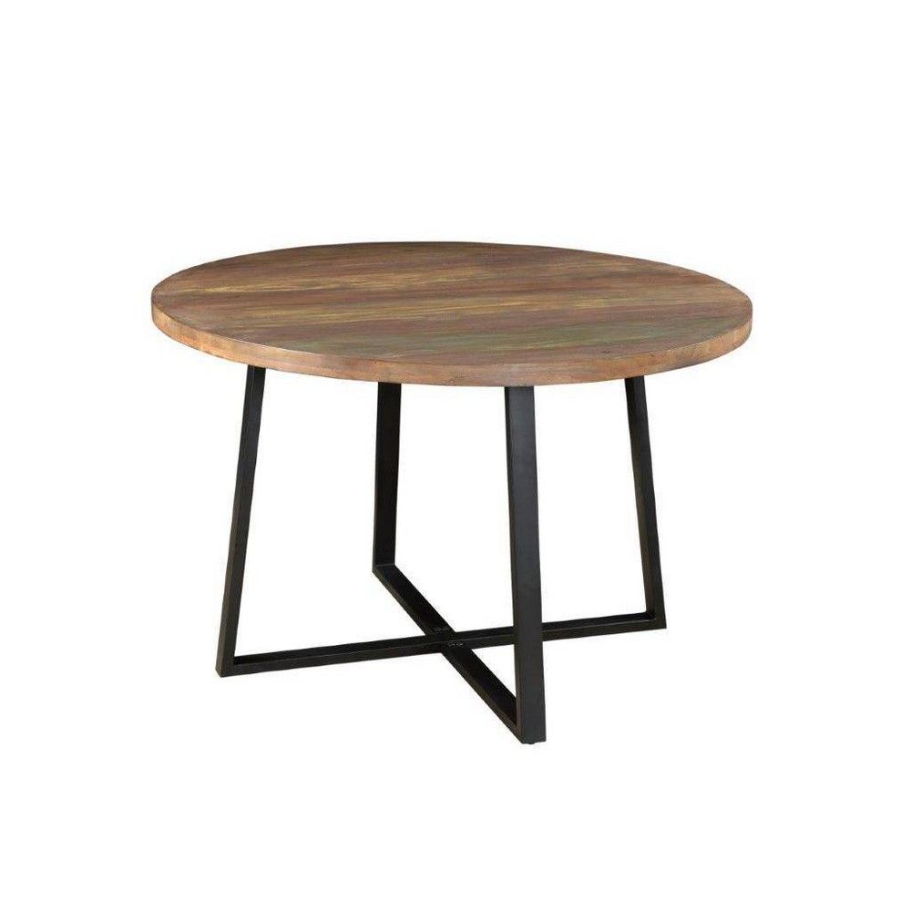 schuld doen alsof Australië Timbergirl 48 Blossom Round Reclaimed Wood Dining Table Brown - Timbergirl  | Connecticut Post Mall