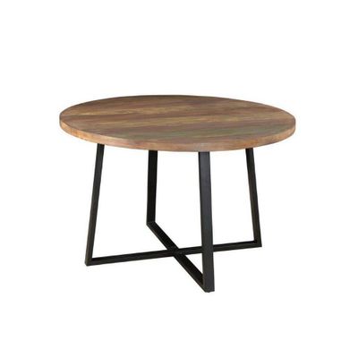 48 Blossom Round Reclaimed Wood Dining Table Brown - Timbergirl: Seats 4-6, Natural Finish