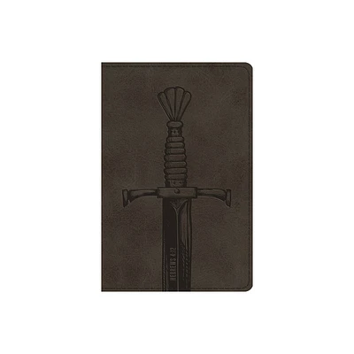 Compact Bible-ESV-Silver Sword - (Leather Bound)