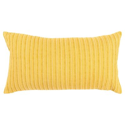 14x26 Oversized Solid Striped Lumbar Pillow : Textured, Cotton, Viscose - Rizzy Home