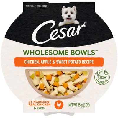 Cesar Wholesome Bowls Chicken, Apple & Sweet Potato Recipe Adult Wet Dog Food - 3oz