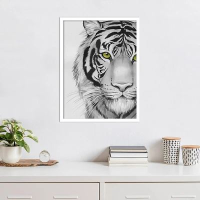 Amanti Art Snow Tigre II by Grace Popp Wood Framed Wall Art Print