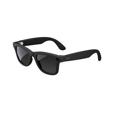 Ray-Ban | Meta Wayfarer (Large) Smart Glasses - Matte Black Frames, Polarized Gray Lenses