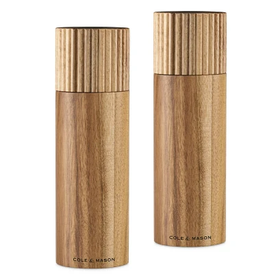 Cole & Mason Galloway Ribbed Salt and Pepper Grinder Set