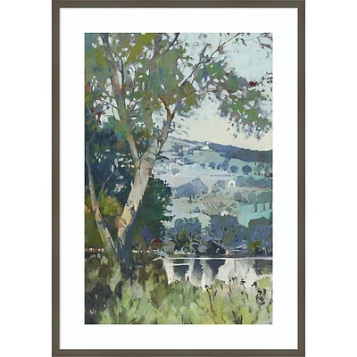 Amanti Art 29x41 Lemon Landscape I by Susan Wilde: Modern Style, Hardwood Frame, Lithograph Poster Print