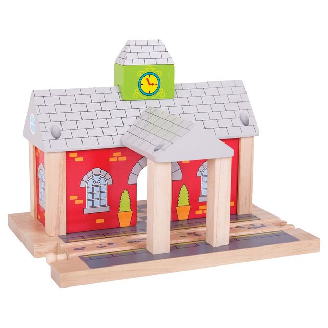 Bigjigs Rail Railway Station Wooden Railway Train Set Accessory