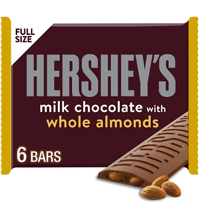 Hersheys Milk Chocolate with Almonds Candy Bars - 6ct