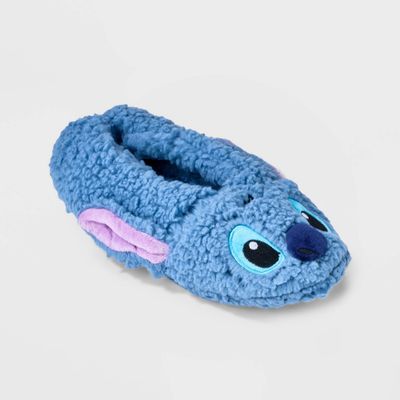 Womens Lilo & Stitch Fluffy Slipper Socks with Grippers