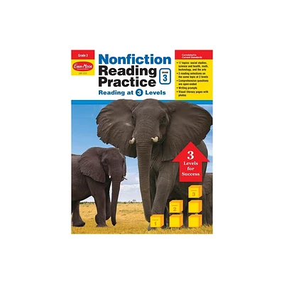 Nonfiction Reading Practice, Grade 3 Teacher Resource - by Evan-Moor Educational Publishers (Paperback)