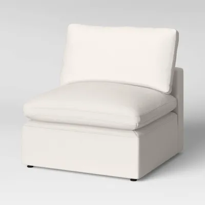 Allandale Modular Armless Sectional Sofa Chair Cream - Threshold