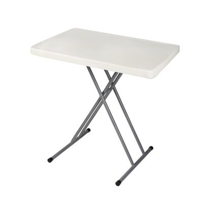 20x30 Height Adjustable Personal Folding Card Table Speckled Gray - Hampden Furnishings: Sturdy, Compact, Easy Storage