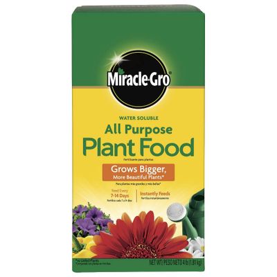 Miracle-Gro Water Soluble All Purpose Plant Food 4lb: Fertilizer for Flowers, Vegetables & Houseplants