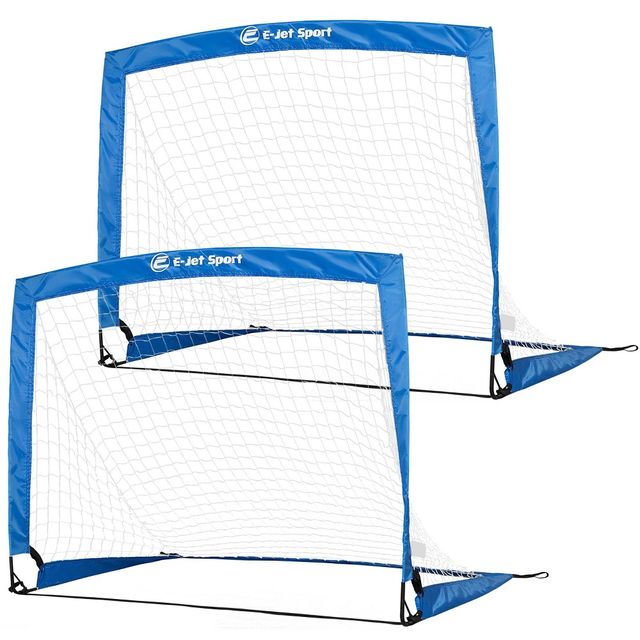 E-Jet Sports Portable 4 Fiberglass Soccer Goals - Set of 2