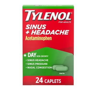 Tylenol Acetaminophen Sinus + Headache Caplets - 24ct