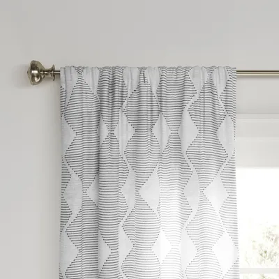 1pc 54x84 Sheer Clipped Curtain Panel Radiant Gray - Threshold