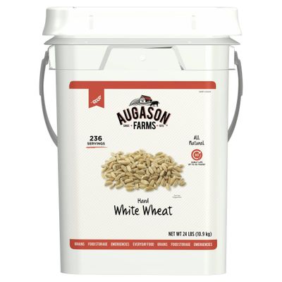 Augason Farms Hard White Wheat Emergency Food - 24lbs