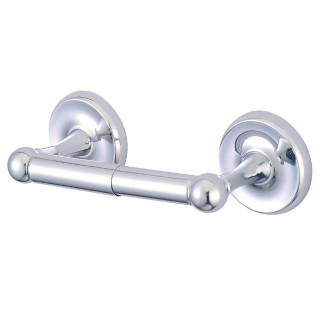 Kingston Brass Toilet Paper Holder Chrome - Kingston Brass: Wall Mounted, Metal, Silver Finish, 2.75H x 6L