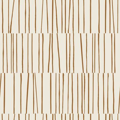 Tempaper & Co. x Bobby Berk Shift Removable Peel and Stick Wallpaper, Copper and Cream Lines, 28 sq. ft.: Vinyl, Self-Adhesive, Washable