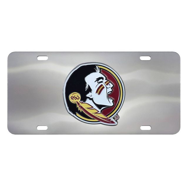 NCAA Florida State Seminoles University Stainless Steel Metal License Plate