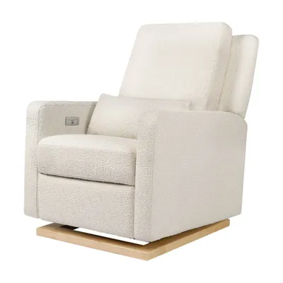 Babyletto Sigi Glider Power Recliner with Electronic Control and USB - /Light Wood Base