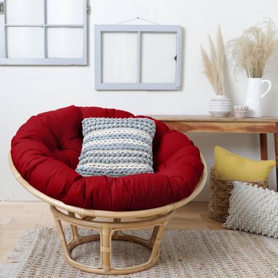 44 x 44 x 4 Papasan Outdoor Chair Cushion Red - Sorra Home