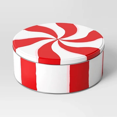 8.25x3 Christmas Red and White Swirl Gift Box - Wondershop