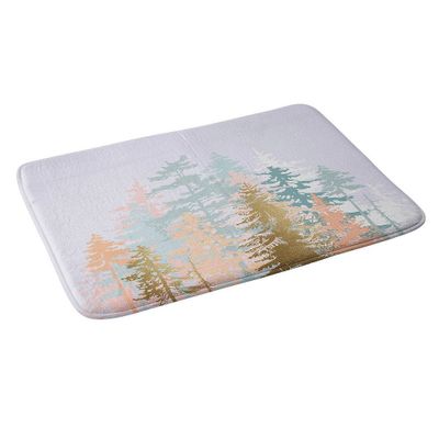 21x34 Forest Bath Rug Light Purple - Deny Designs: Machine Washable, Microfiber, Botanical Pattern Bath Mat