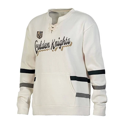 NHL Vegas Golden Knights Womens Natural Long Sleeve Fleece Hooded Sweatshirt