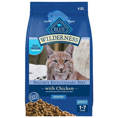 Blue Buffalo Wilderness High Protein Natural Adult Indoor Dry Cat Food with Chicken