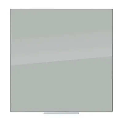 U Brands 36 Floating Glass Dry Erase Board Frameless Gray Surface