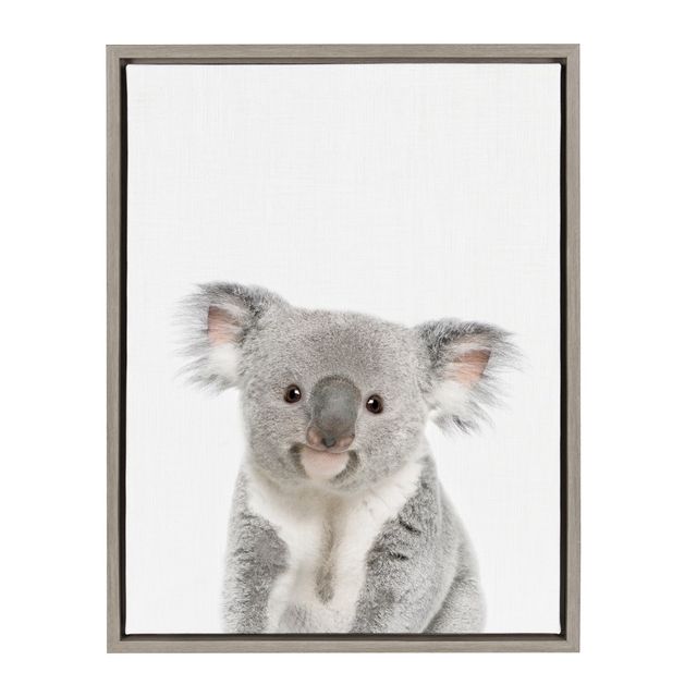 18 x 24 Sylvie Baby Koala Framed Canvas by Amy Peterson Gray - Kate and Laurel