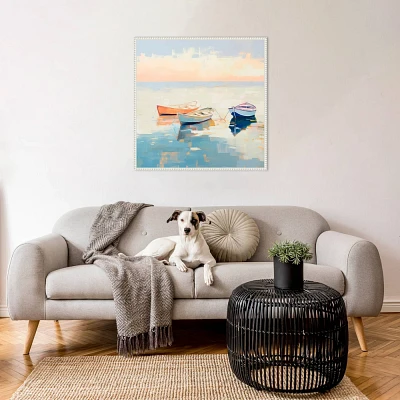 Amanti Art 30x30 Coastal Breeze Sailing II by Irena Orlov Framed Canvas Wall Art Print