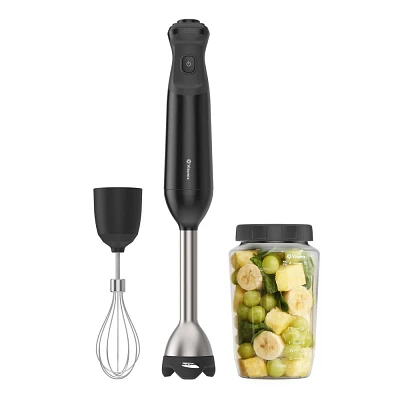 Vitamix 2-Speed Hand Immersion Blender Bundle with Whisk and Jar Black: Stainless Steel, 350W, Hand Held, Food Processor