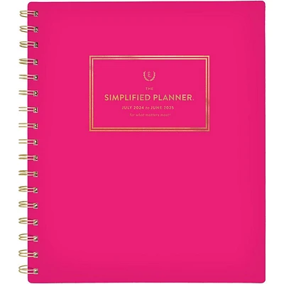 Emily Ley for At-A-Glance 2024-25 Weekly/Monthly Planner 9x7.813 Pink