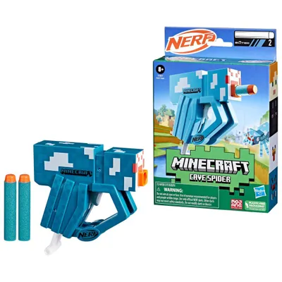 NERF Microshots Minecraft Cave Spider Blaster