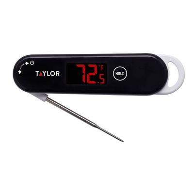 Taylor Digital LED Rapid Read Thermocouple Kitchen Meat Cooking Thermometer: Black, Calibrating Food Thermometer, -40 to 572F